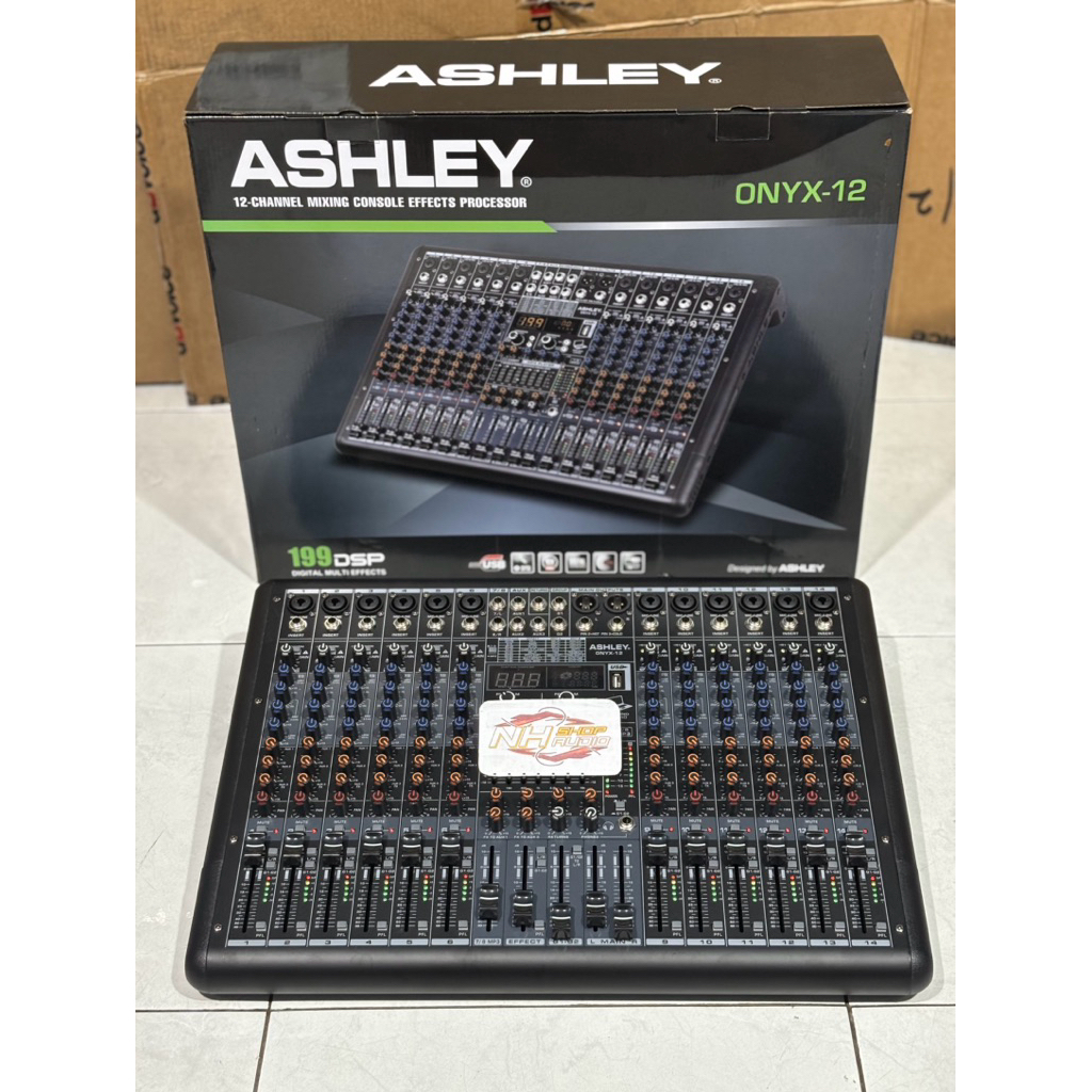 Mixer Ashley Onyx12 Onyx 12 4Tone Effect 199Dsp Edit A edit B Equalizer 2grup Mixer ashley 12chanel 