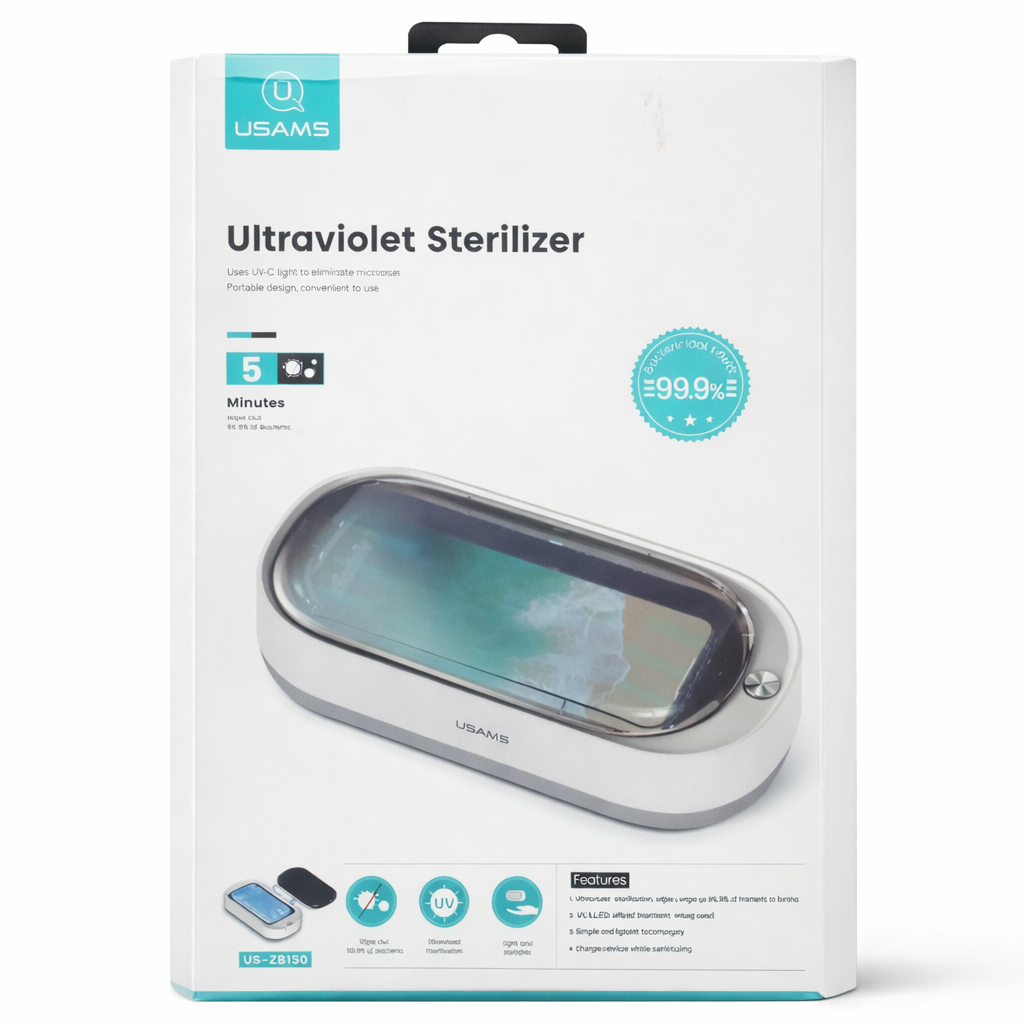 USAMS UV Sterilizer Box US-ZB150 – Sterilizer UV Smartphone 5 Menit – Disinfeksi 99.9% – Sanitizer B