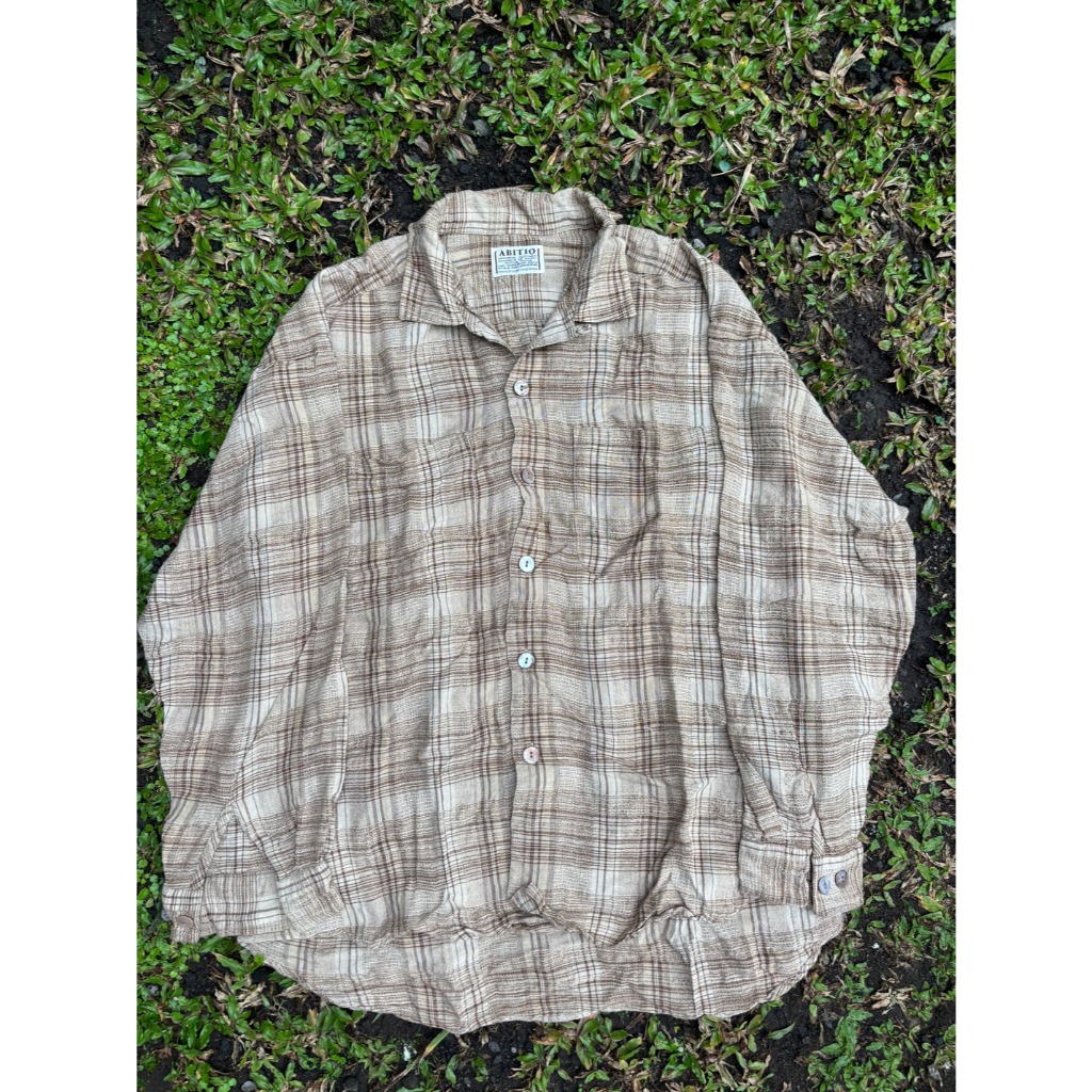 Abitio by Vero Moda Flannel Shirt - Loop Collar - Made in Japan