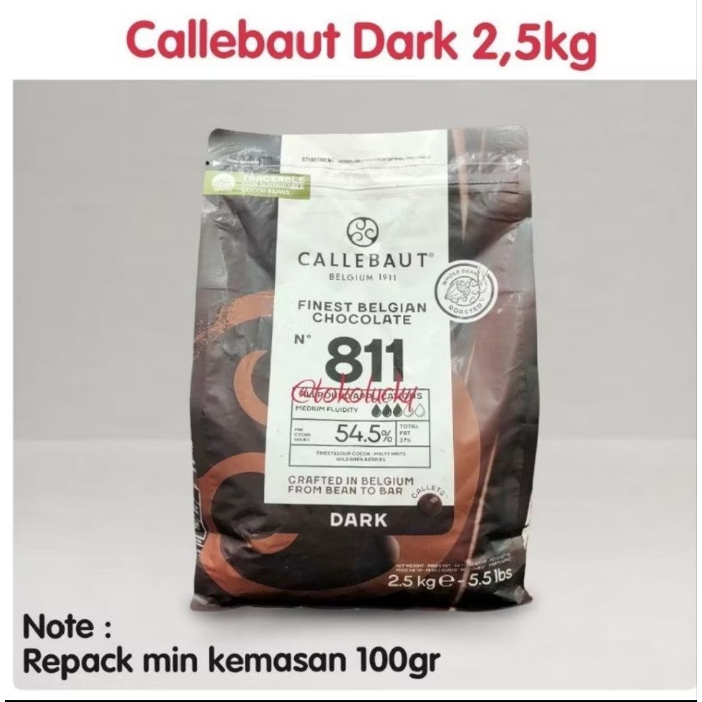 Callebaut Finest Belgian chocolate n°811/Callebaut dark 2.5kg