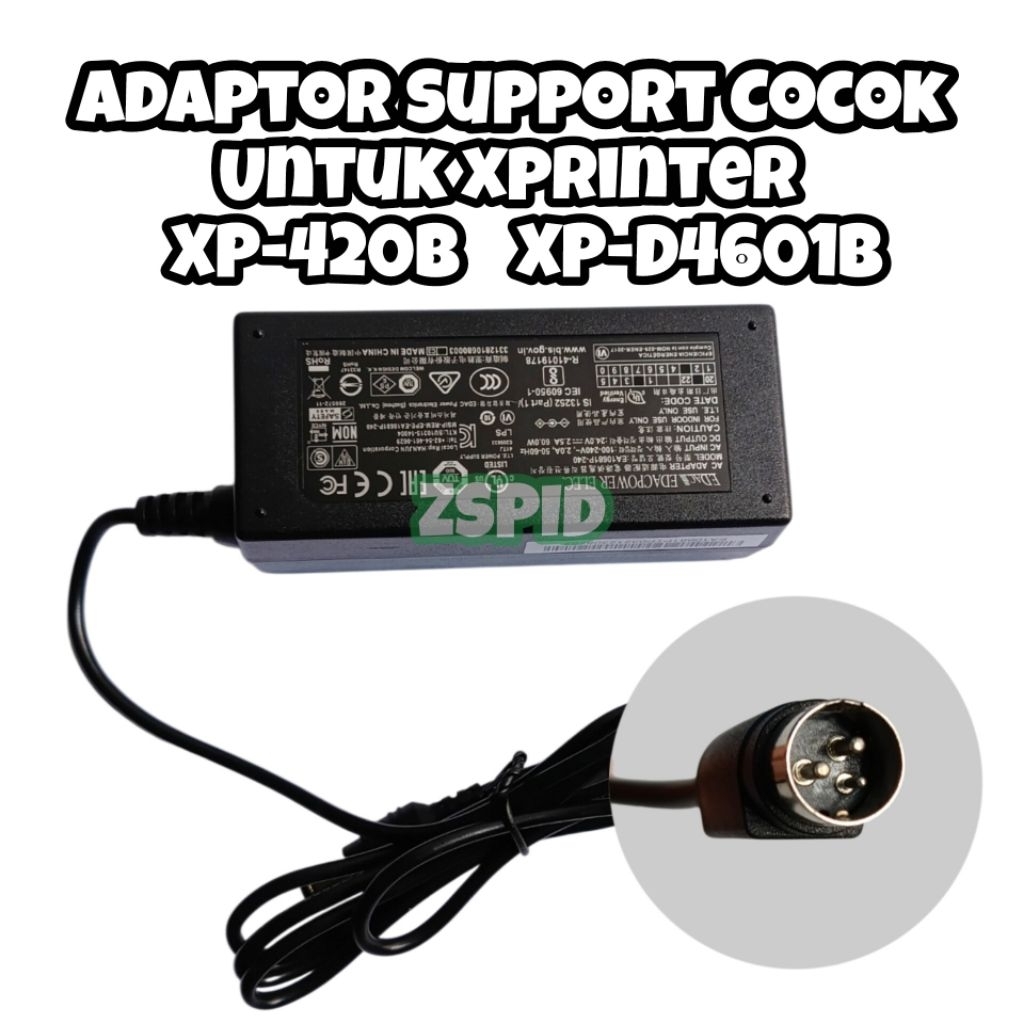Adaptor Xprinter support cocok untuk Xprinter XP-420B XP-D4601B