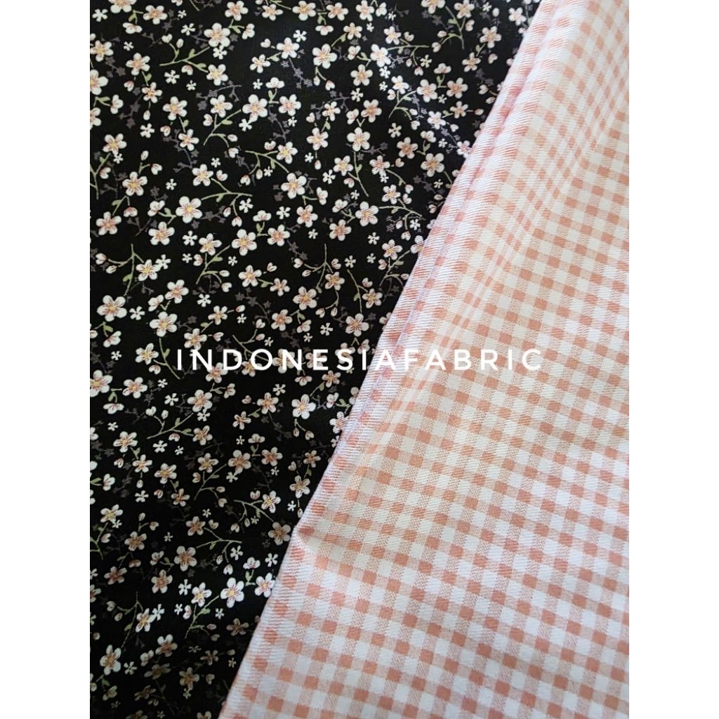 Kain Katun Jepang motif Mix and Match tokai senko japan design ori bahan gamis tunik mukena daster p