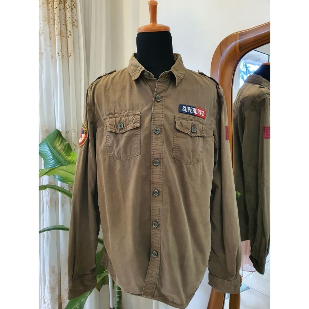 KEMEJA PRIA SUPERDRY ARMY