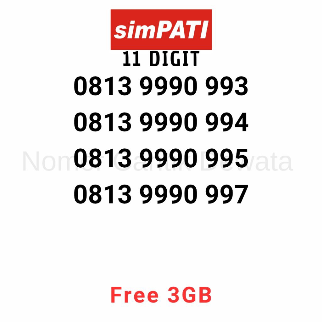 Nomor Cantik Simpati Kartu Perdana Telkomsel Nomer Cantik Simpati abab 2929 abab