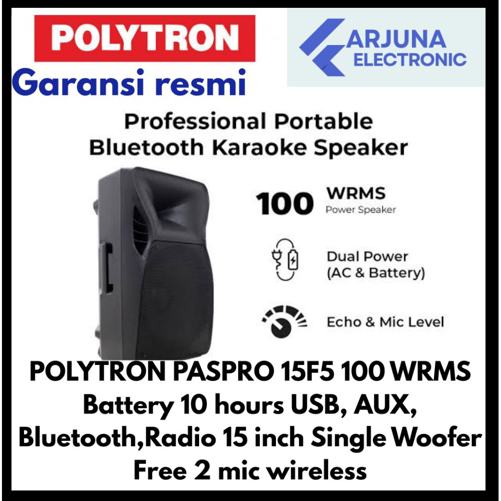 POLYTRON PASPRO 15F5 / PASPRO15F5 SPEAKER PORTABLE