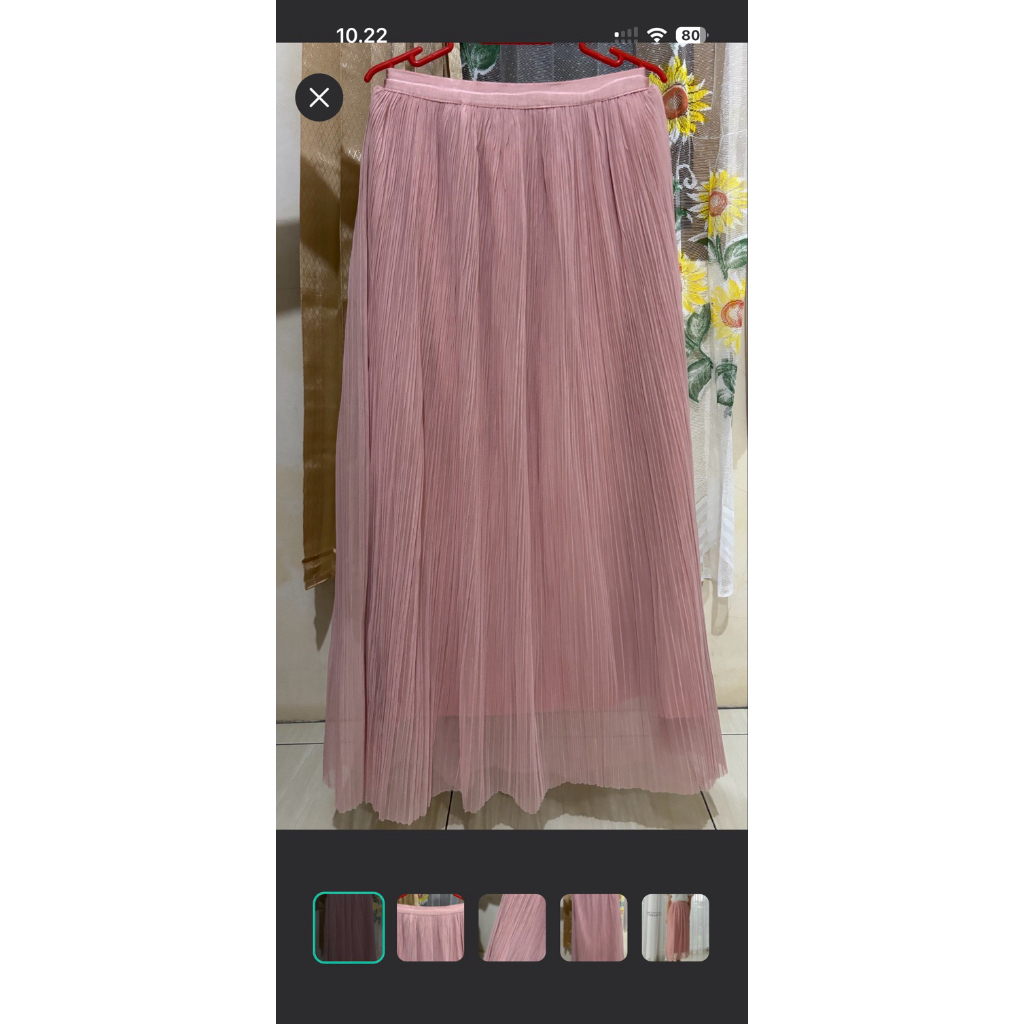 Rok Plisket Dusty Pink