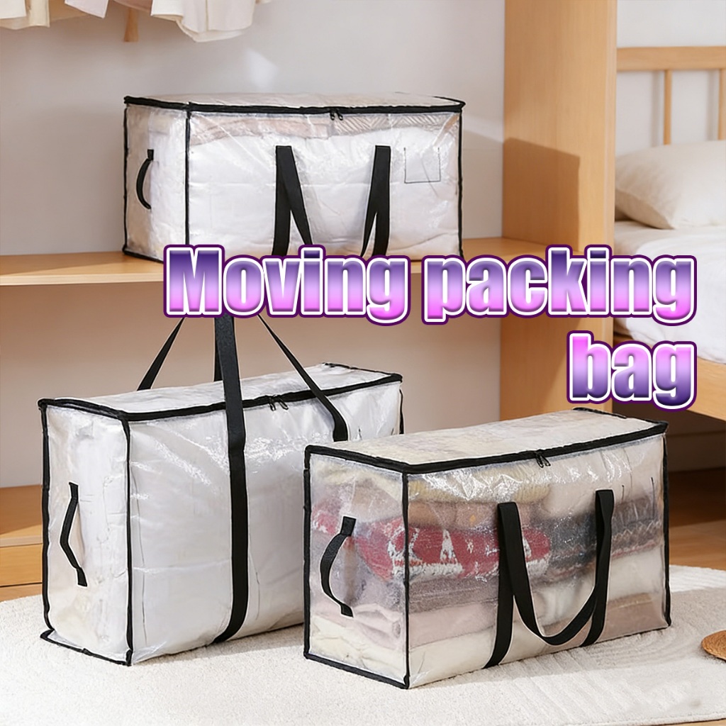 Selimut Tas bedcover jumbo tas mika besar Jinjing Penyimpanan Selimut Lemari Tas Pakaian Transparan