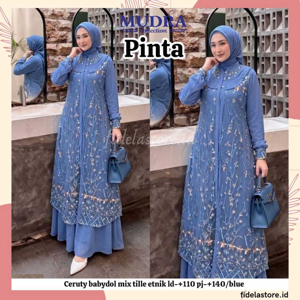 Mudra Hijab| Gamis Wanita| Gamis Pesta| Dress Kondangan| Gamis Mudra| Gamis syari| Midi Dress| Busan