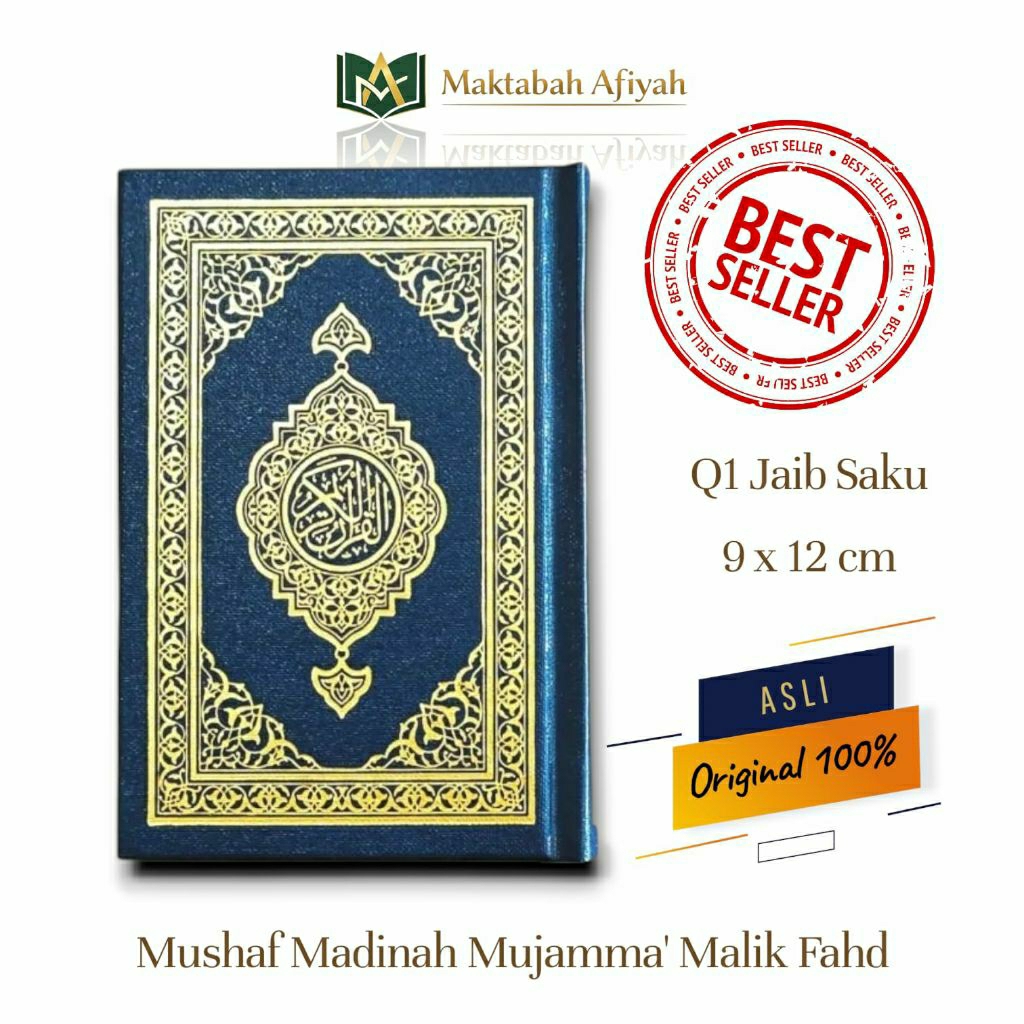 Mushaf Madinah Saku Q1 Jaib 9x12cm Asli Madinah Mujamma Malik Fahd Al-Quran Madinah Original