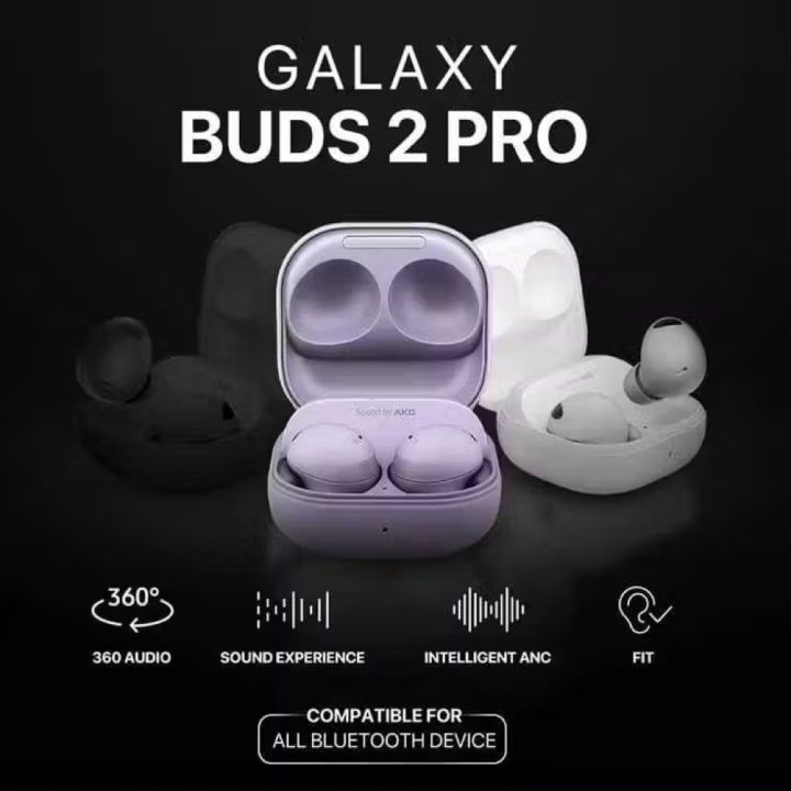 Headset Handsfree Earphone Bluetooth Samsung Buds 2 Pro R510 Super Clone 1 : 1 Wireless Charging Cas
