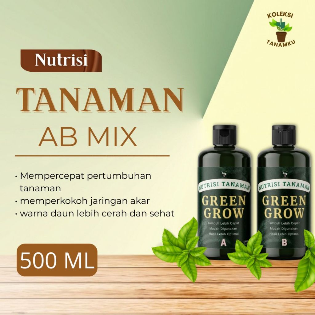 Nutrisi Hidroponik AB Mix Cair 500ml Pupuk Cair Nutrisi AB Mix untuk Sayuran Nutrisi Lengkap