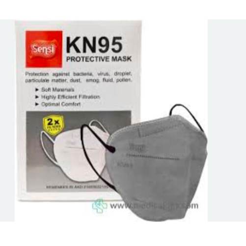 Masker KN95 Sensi Warna Abu Abu Grey