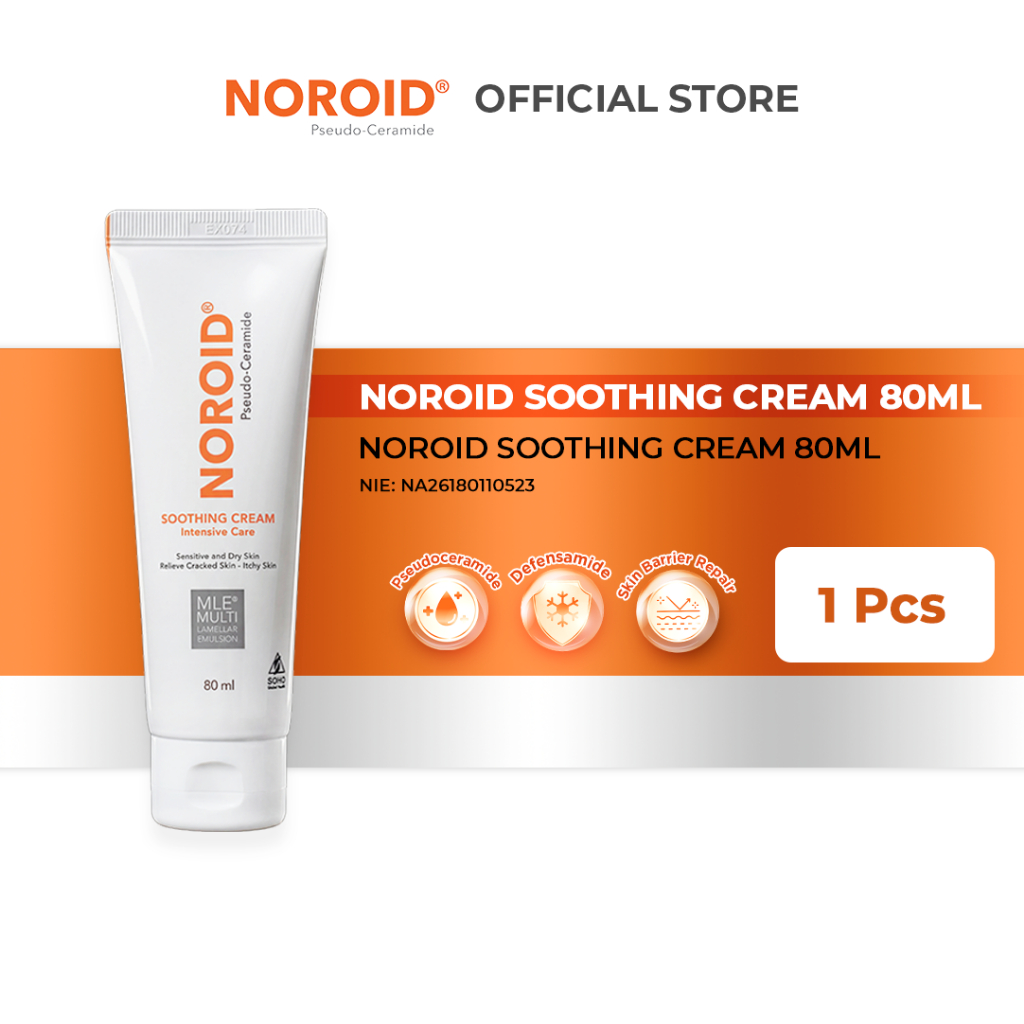 Noroid Soothing Cream Pelembap Moisturizer Harian Untuk Kulit Sangat Kering, Pecah-pecah, Mengelupas