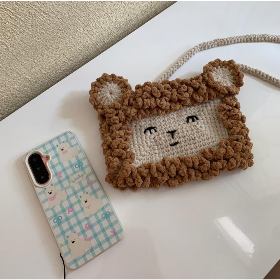 [littlecornercrochet] | Sheep Crochet Phone Bag - Tas Rajut | Crochet Bag