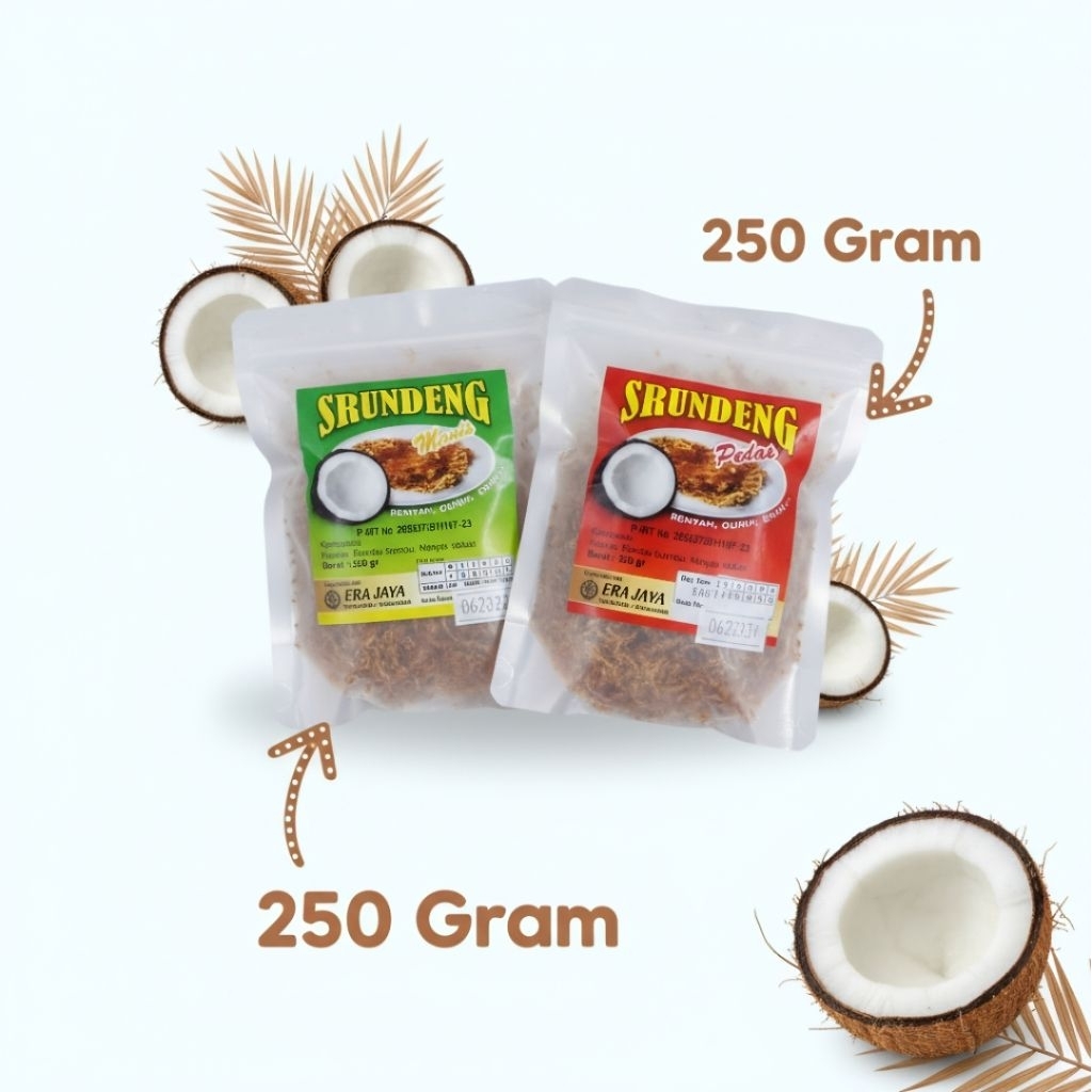 Serundeng Kelapa solo manis pedas Era Jaya 250 gram