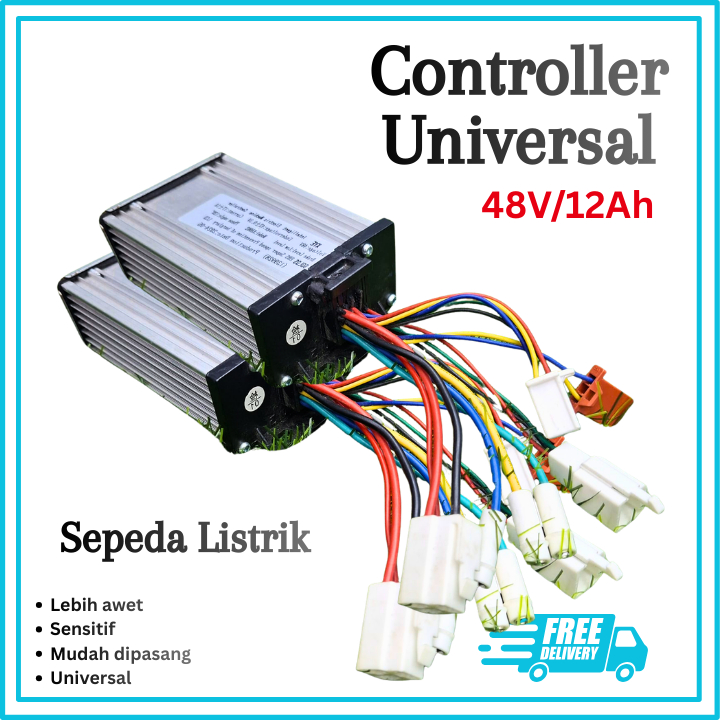 Controller Sepeda Listrik 48V 12A Universal Murah Berkualitas – Modul Controller E-Bike Stabil, Awet