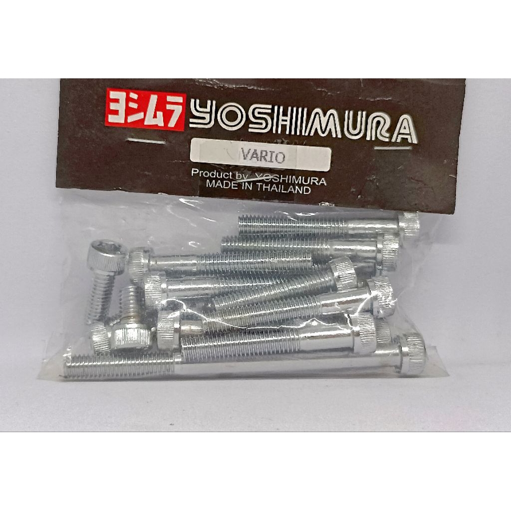 BAUT MESIN VARIO CROM TOPI / L YOSHIMURA SATU SET KANAN KIRI