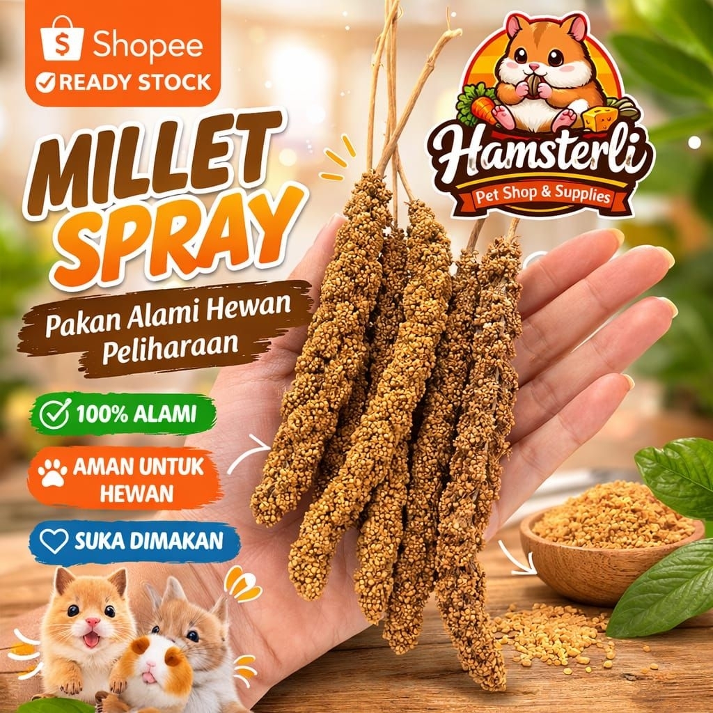 50 gr Jewawut Foxtail Hamster Jewawut Yellow Milet Kuning Premium