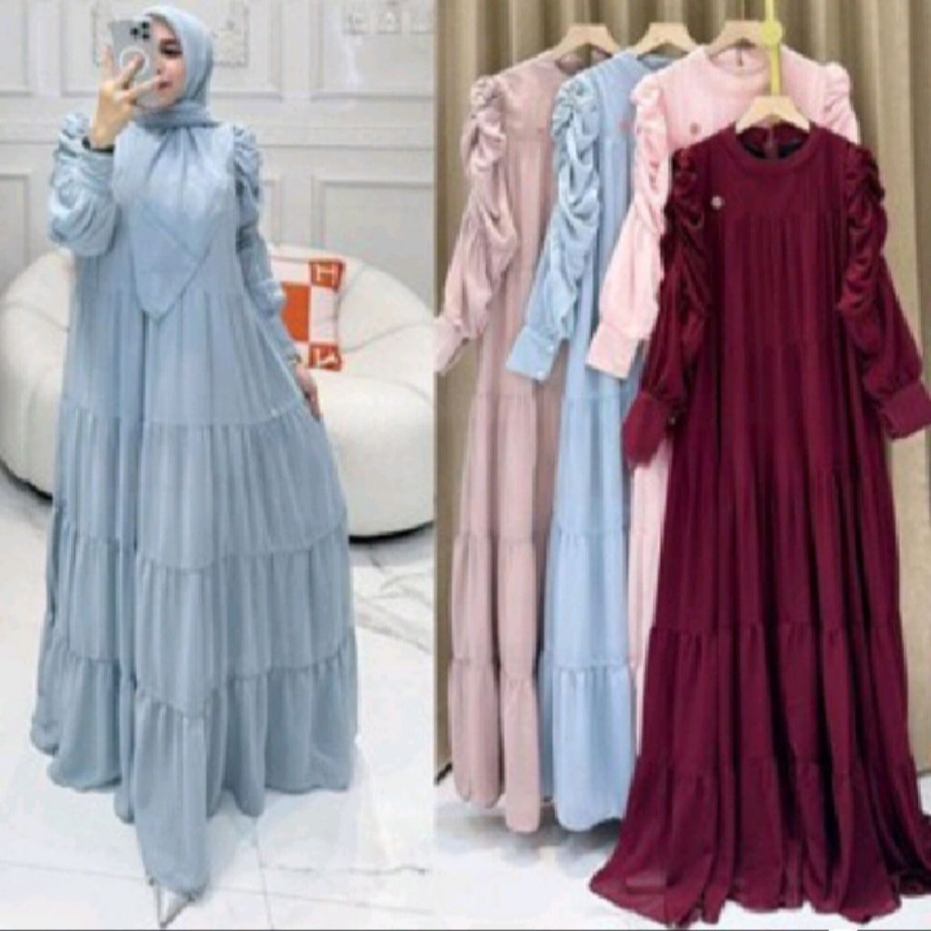 Denisa Dress Gamis Muslim Wanita
