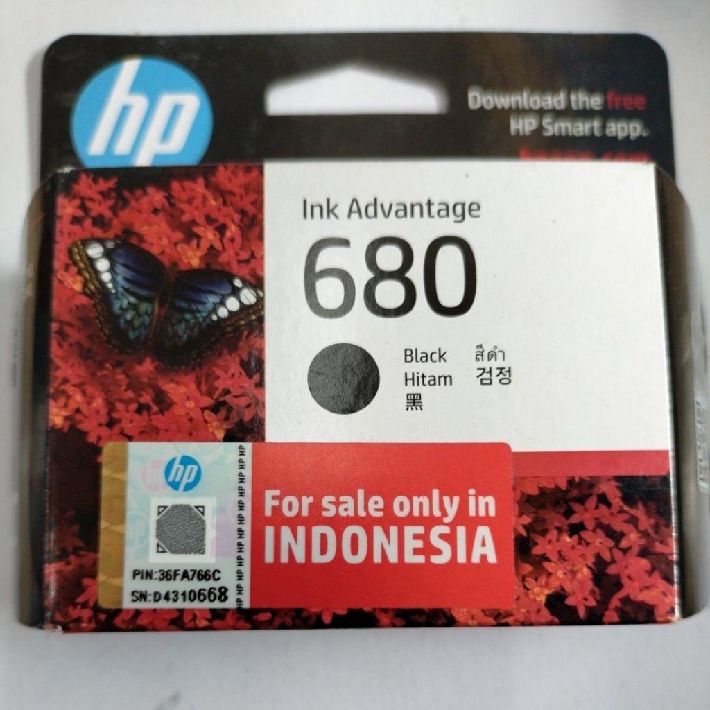tinta ink cartridge HP 680 black