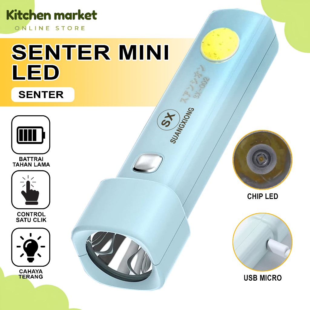 (KM) Senter Mini LED/Lampu Senter Mini Warna Warni
