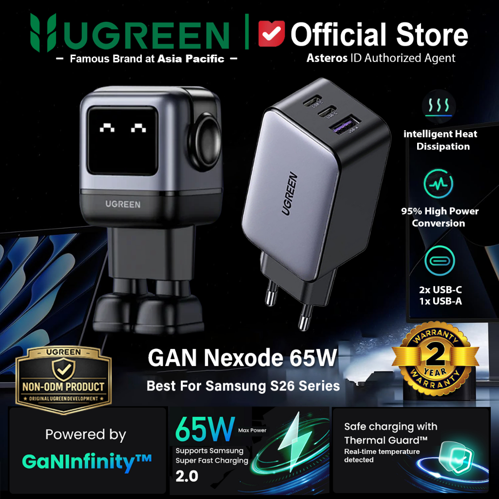 UGREEN Kepala Charger For Samsung S26 S26+ S26 Ultra Super Fast Charging 2.0 45W 60W