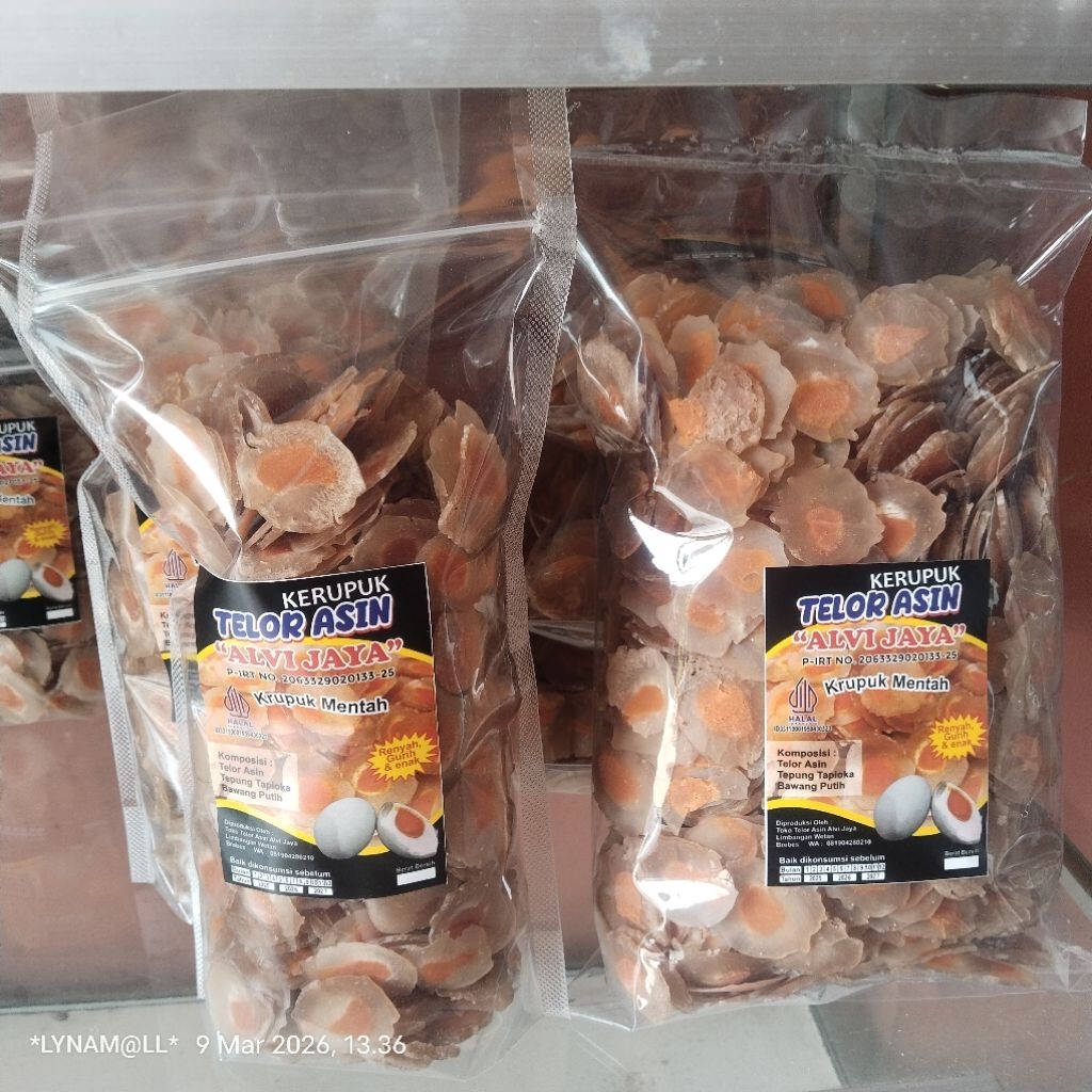 Kerupuk Telor Asin Mentah