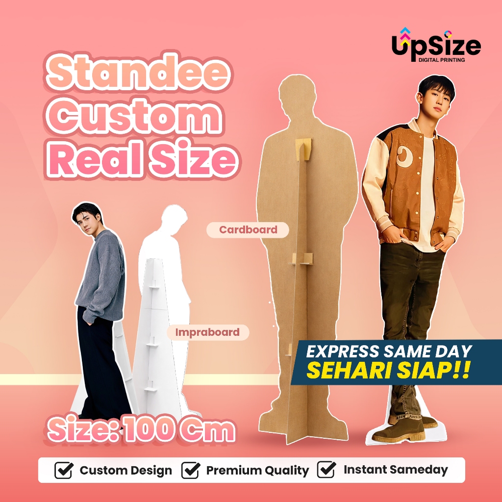 Standee Custom Real Size / Human Stande Figure Besar / STANDEE KPOP / Tinggi 100cm