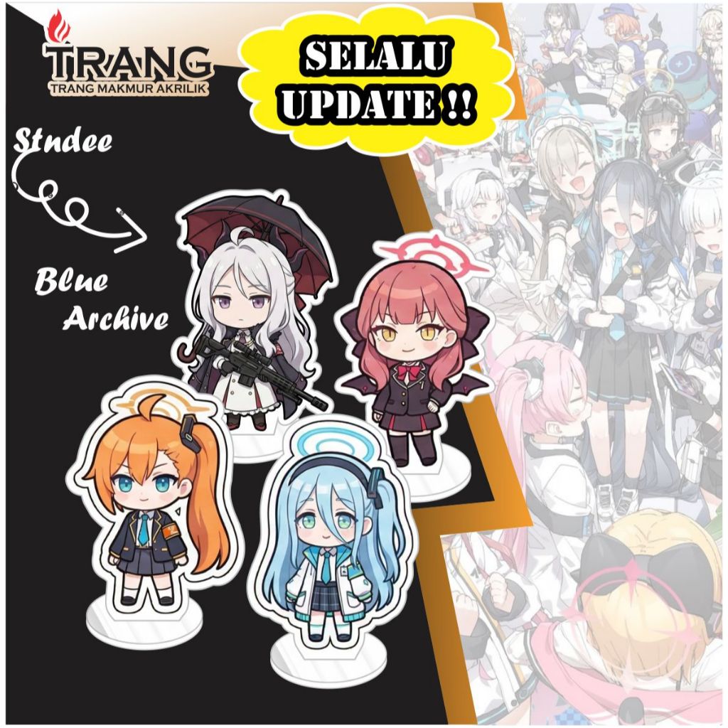 Standee Figure Akrilik Blue Archive Chibi / Standing Action figure Acrylic Blue Archive Chibi
