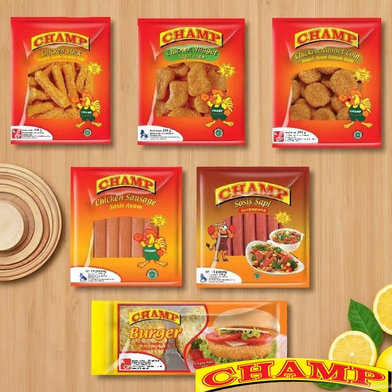 Champ Nugget Ayam Coin / Sosis Sapi sosis Ayam / Champ Chicken Burger champ all varian produk