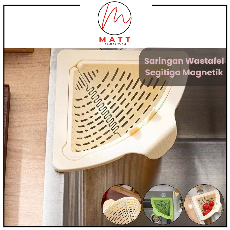 MATT Penyaring Sampah Wastafel Saringan Bak Cuci Piring Sudut Dapur/Rak Penyaring Sampah Wastafel/Sa