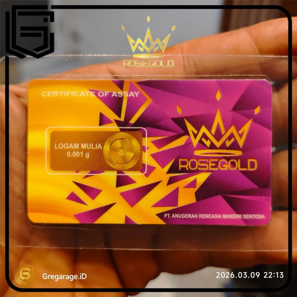 Emas Mini Rosegold 0,001 gram