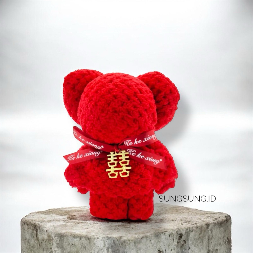 Handuk Beruang Souvenir Sangjit / Handuk Chinese Wedding / Perlengkapan Sangjit (1936)