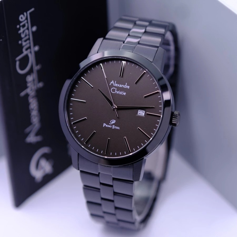 ORIGINAL Jam Tangan Pria Alexandre Christie AC 1007/ AC1007 Garansi 1 Tahun - Rantai