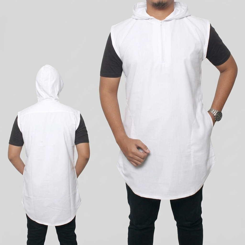 Rompi Solat - Rompi Sholat Hoodie - Pakaian Solat - Atasan Sholat - Baju Solat