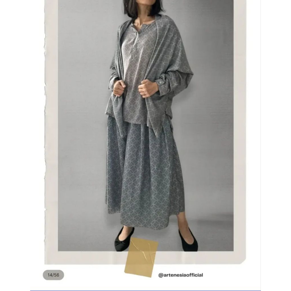 Tunic Set ( Scarf, Tunic, & Cullotes)
