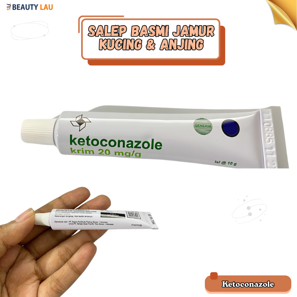 OBAT JAMUR KUCING ANJING SALEP KETOCONAZOLE KETOKONAZOLE CR CREAM KRIM 2% MURAH ORIGINAL OBAT KUDIS 