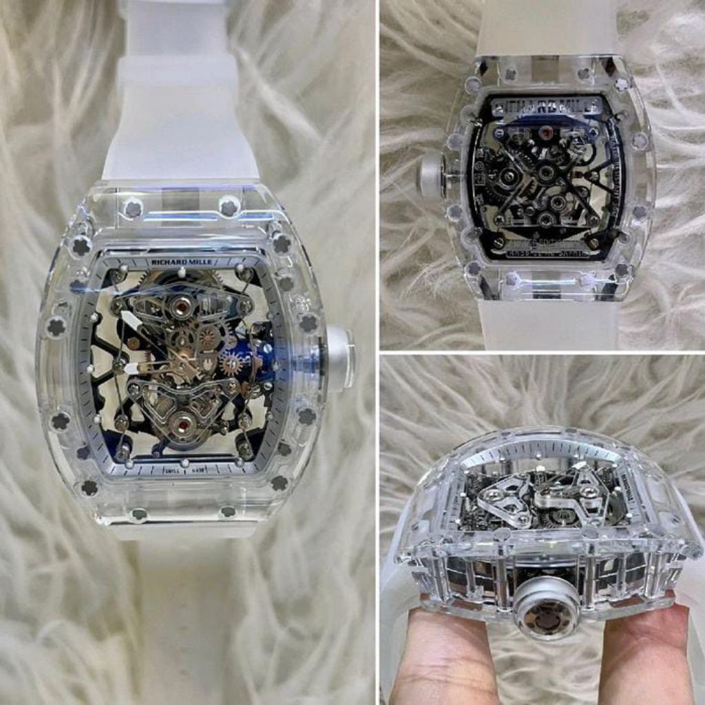 JAM TANGAN RM56-02 AO TOURBILLON FACTORY CLONE SWISS JAM TANGAN TRANSPARAN DI DESAIN DENGAN MEWAH
