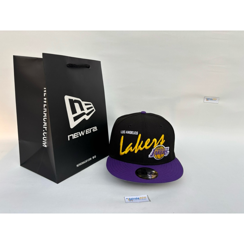 Topi NEW ERA 9Fifty Q424 NBA VINTAGE Script LA LAKERS Original