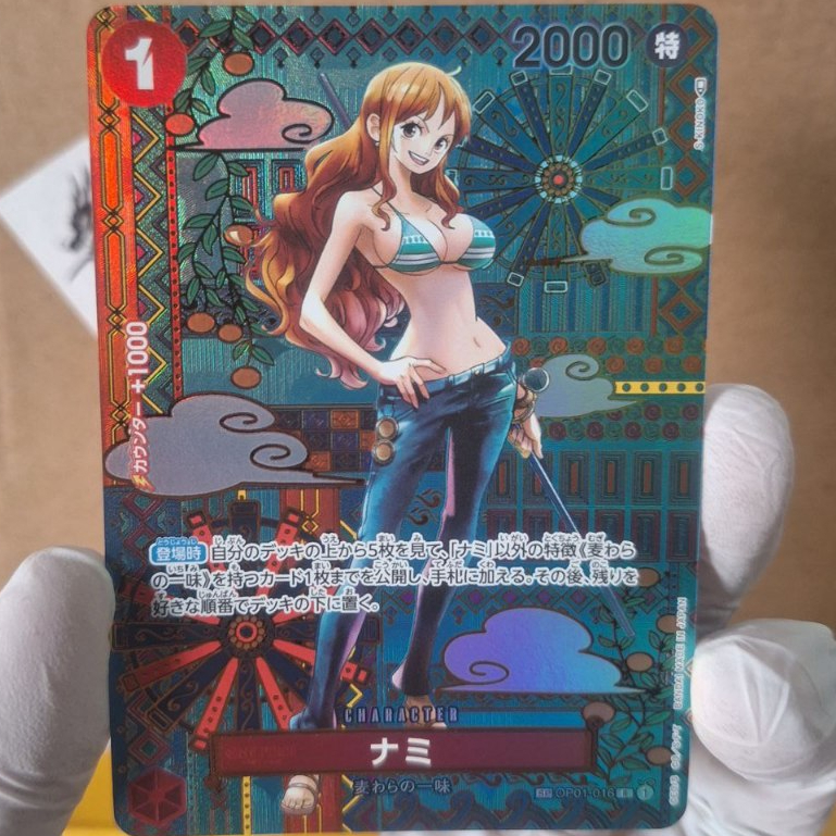 Nami SP OP01-016 Original Bandai Kartu One Piece Card Game Special Parallel