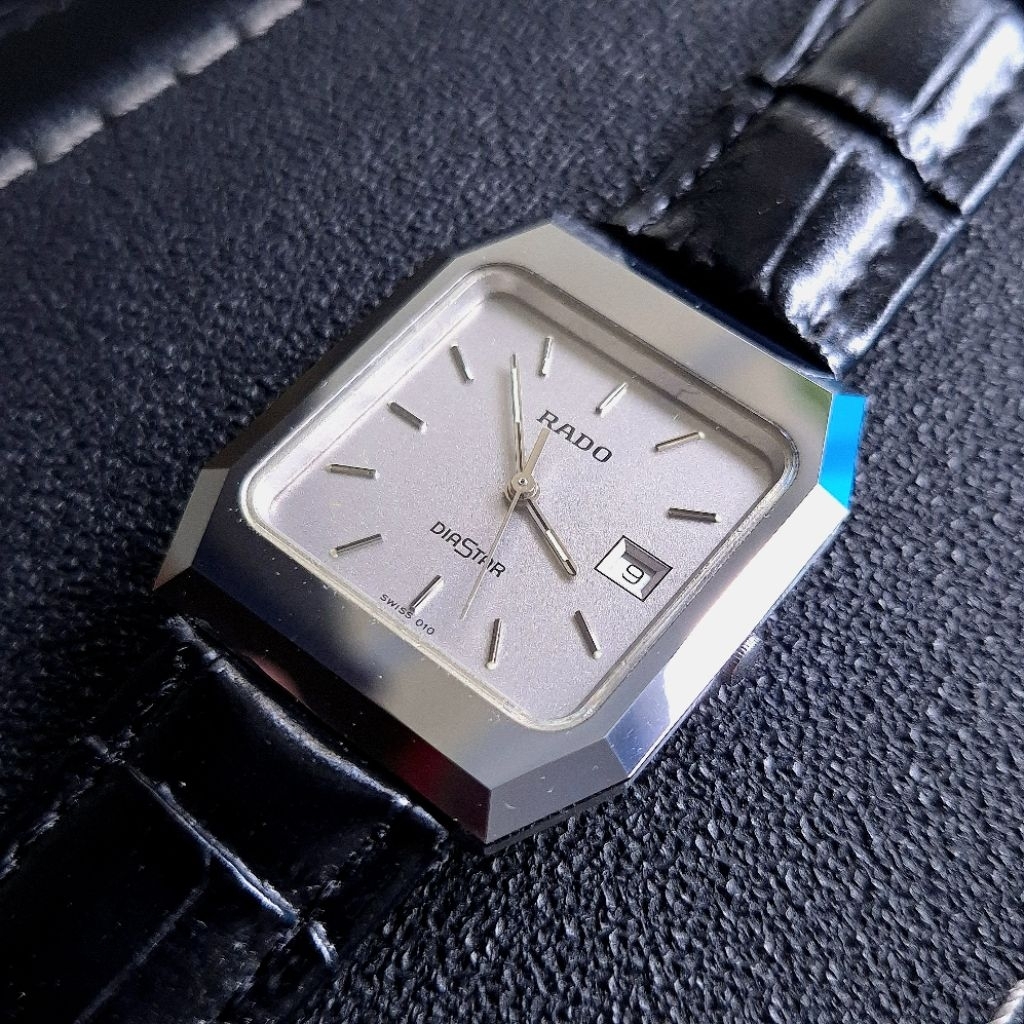 Rado Diastar Tank Grey Dial Original Vintage Rare Made in Swiss