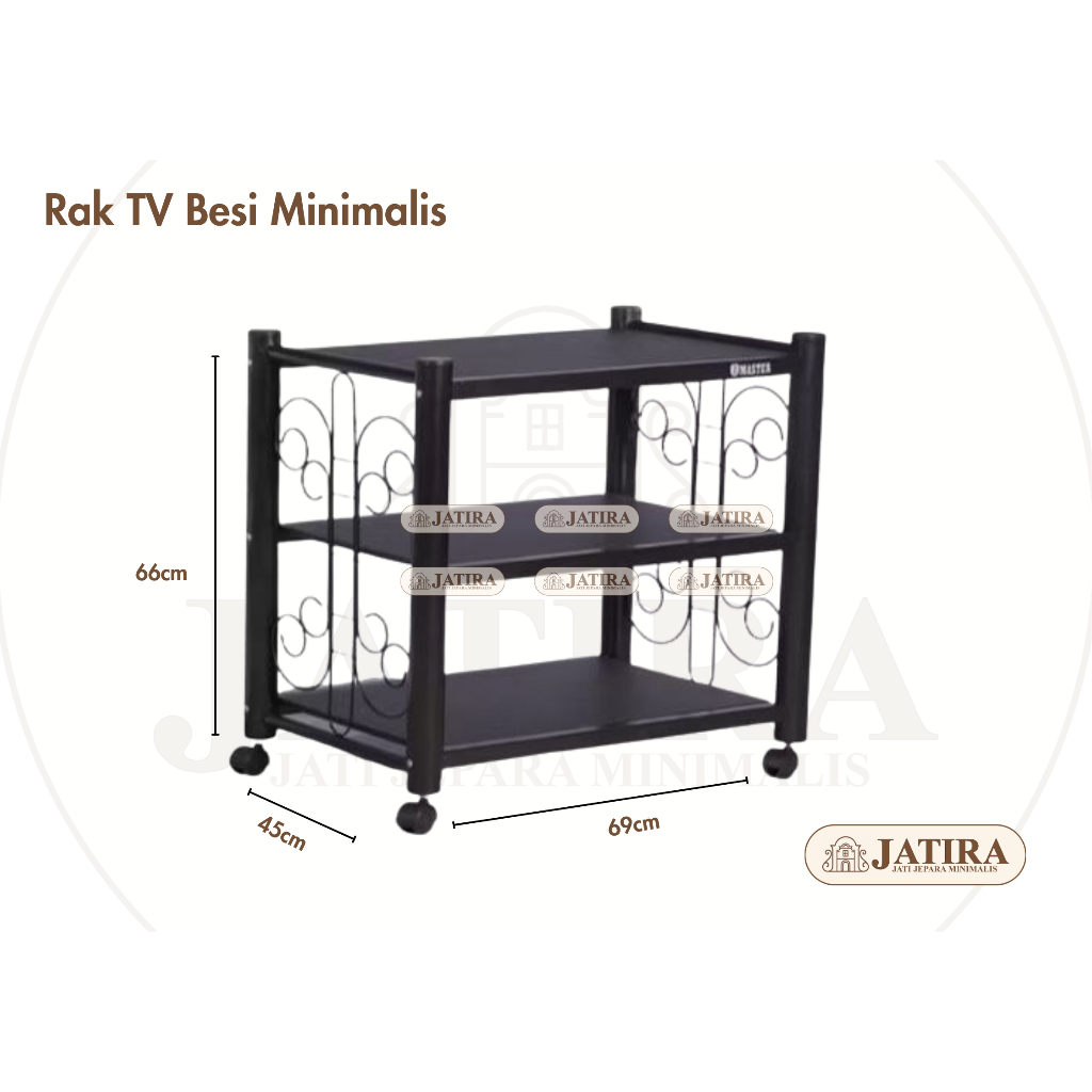 Rak TV Master By Bigland | Meja TV Classic + Rak | Rak TV Roda 67cm