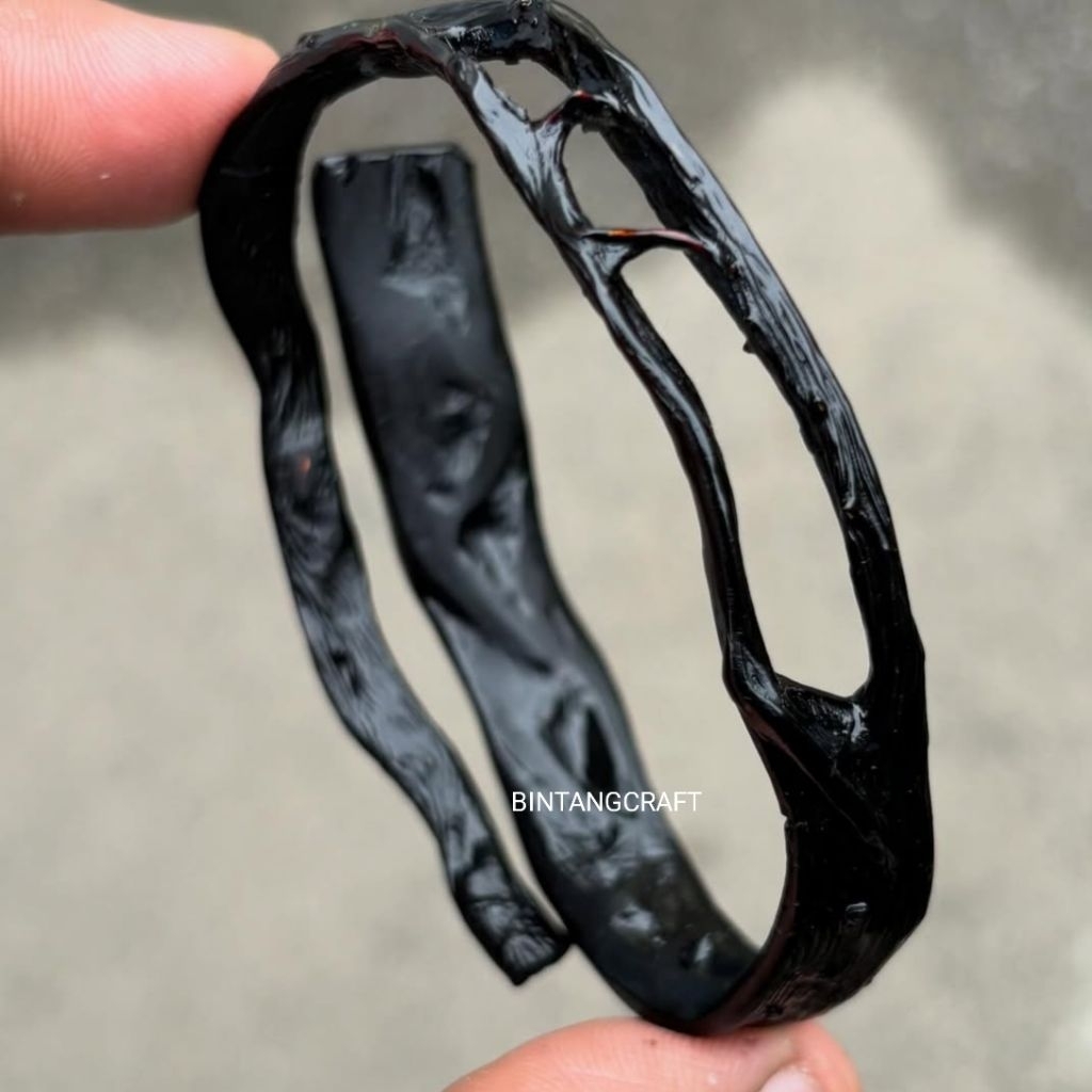 gelang akar Bahar merah body hitam combong