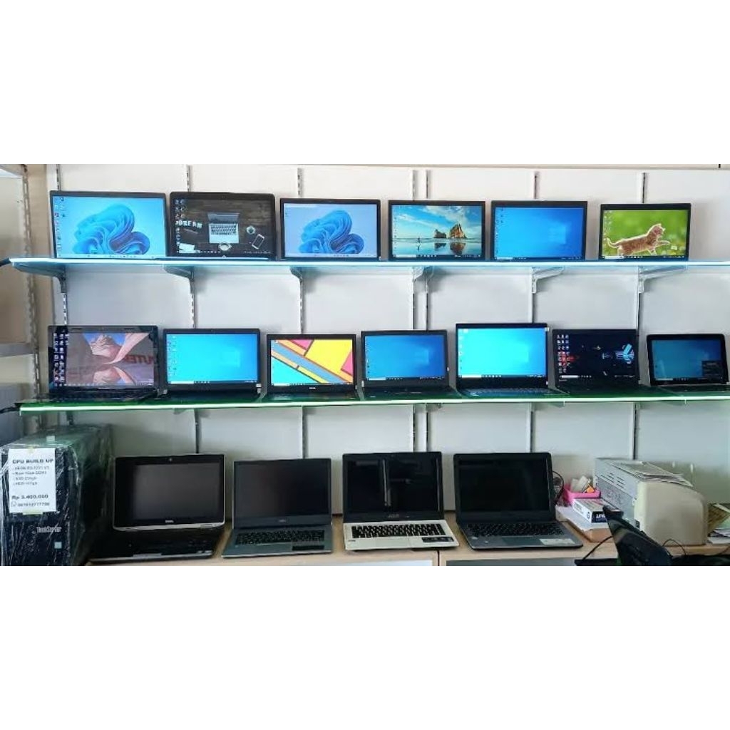 Laptop Merk HP Lenovo Acer Asus Core i3/i5/i7 Siap Pakai Bonus Mouse Bergaransi Harga termurah