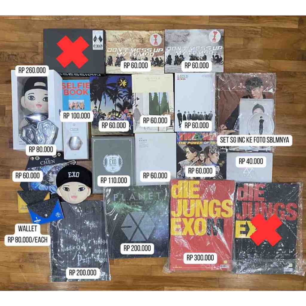 LAST CHANCE K-Pop Official Merch Sale EXO RARE Photocard / Doll / Keyring / Album / Miniso Figure / 