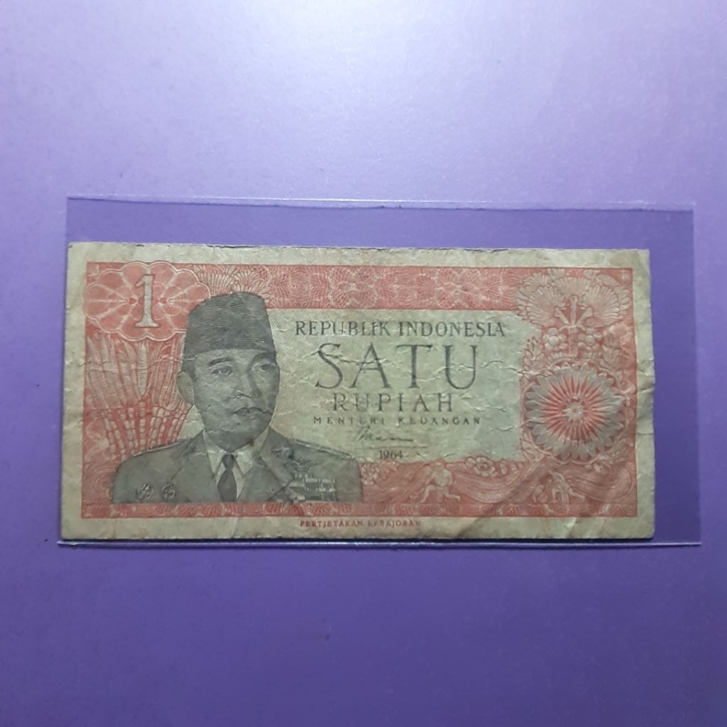 Uang kuno 1 rupiah sukarno 1964