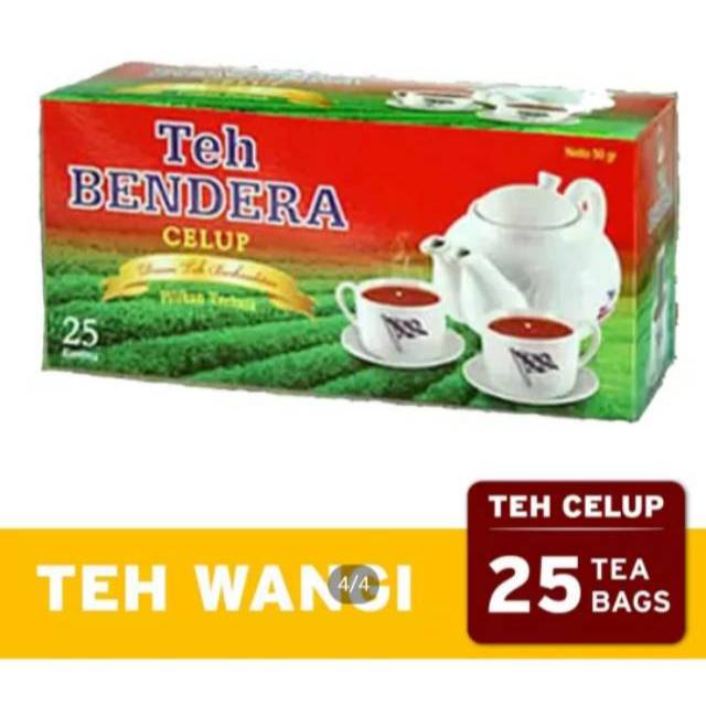 Teh Celup Teh Bendera isi 25 Kantong / Teh Bendera Celup