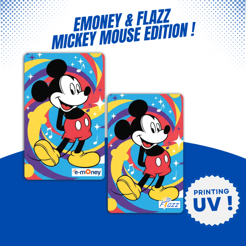 Emoney / Flazz Gen 2 Mickey Mouse - Custom Kartu Etoll Mandiri BCA - Support NFC