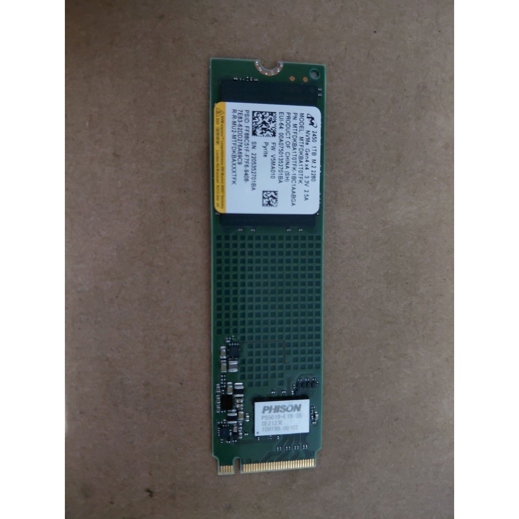 SSD Nvme Micron Gen 4 1TB Health 100%