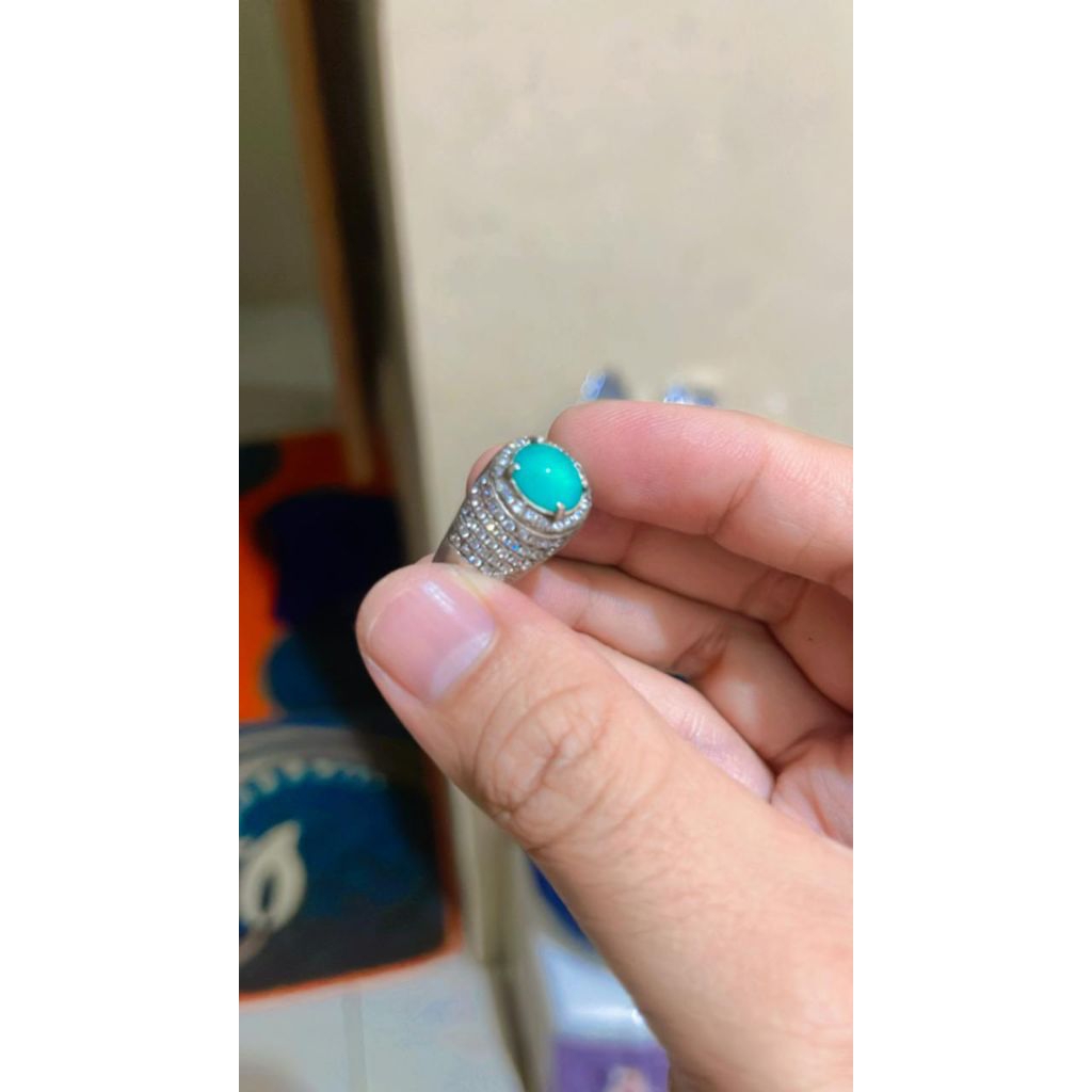 bacan ring perak microsetting size 7